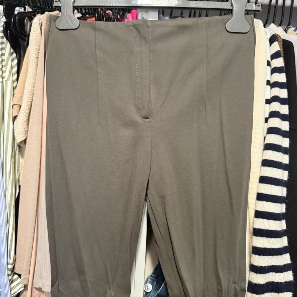 ZARA Olive Green Slim Fit Ankle Pants | Size S